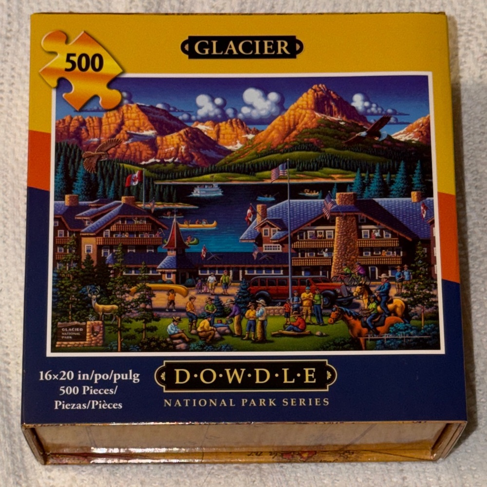 LG Glacier Puzzle - Vibrant Blue and Orange